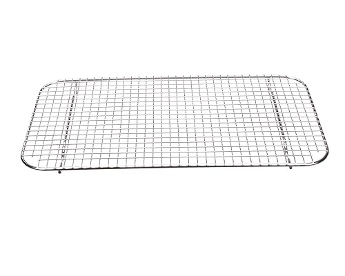 Vollrath Rejilla de alambre, tamaño completo, SS, 18 x 10 x 3/4 In., Plata (20028)