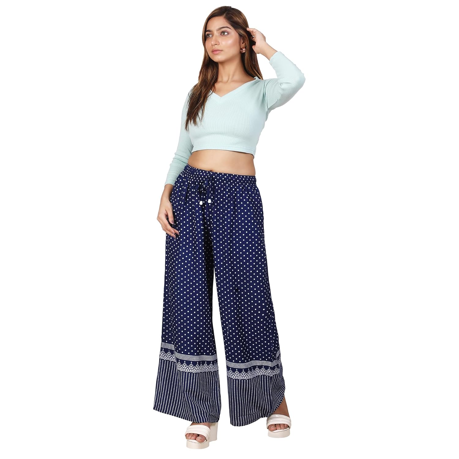 Women’s Rayon Printed Pocket Palazzo, Free Size (in, Alpha, 2XL, Regular, Black) (in, Alpha, L, Regular, Blue) Women’s Rayon Printed Pocket Palazzo, Free Size (in, Alpha, 2XL, Regular, Black) (in, Alpha, L, Regular, Blue)