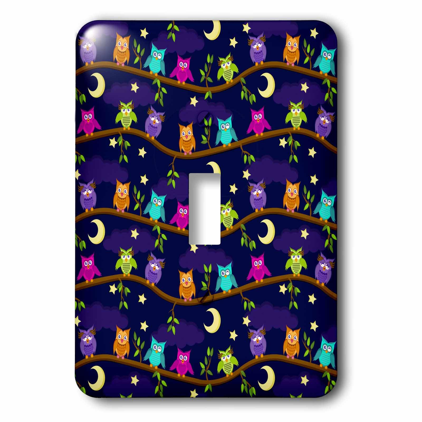 Interrupteur à bascule 3dRose lsp_201647_1 pour chambre enfant motif Night Owls