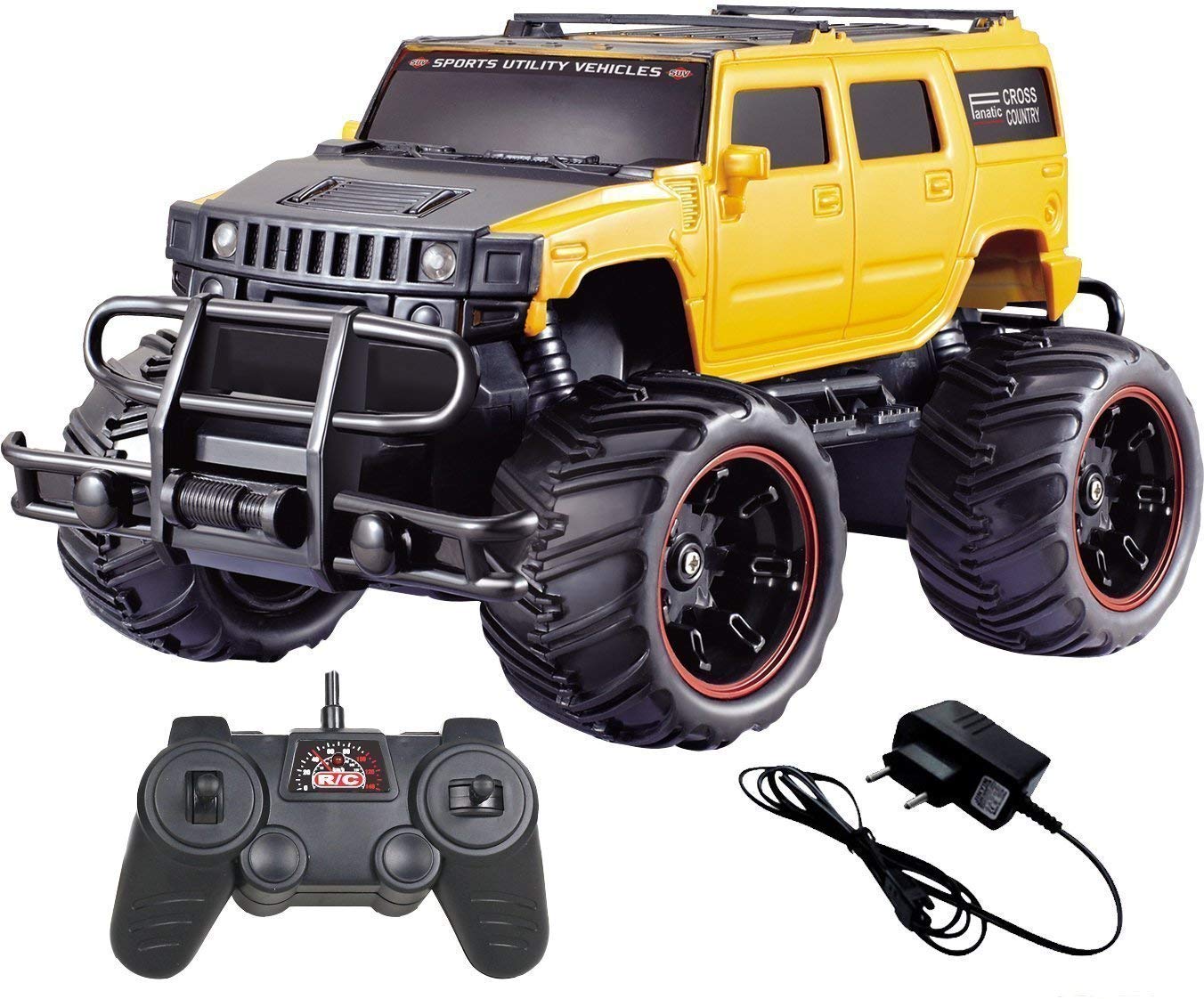 Shenco Remote Control Car Mad Racing Cross Country Big Hummer Style Truck 1:20 (Yellow)