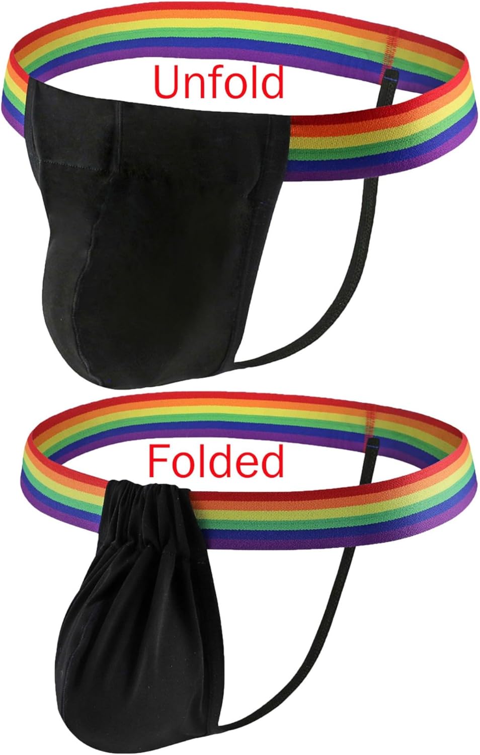 Men's Sexy RainbowLeggings Thong Gay Pride LBGT Camisole Vest Chest Strap Muscle Tight Clothing Set-CMF471