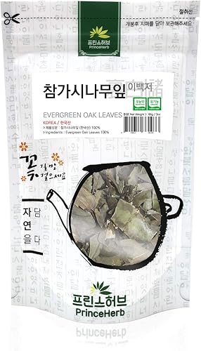 Miniatura 2 de [Hierba coreana medicinal] Hojas de roble chino de hoja perenne (Quercus myrsinifolia/Xiaoyeqinggang/) Hierbas secas a granel 3 onzas / 3.03 oz