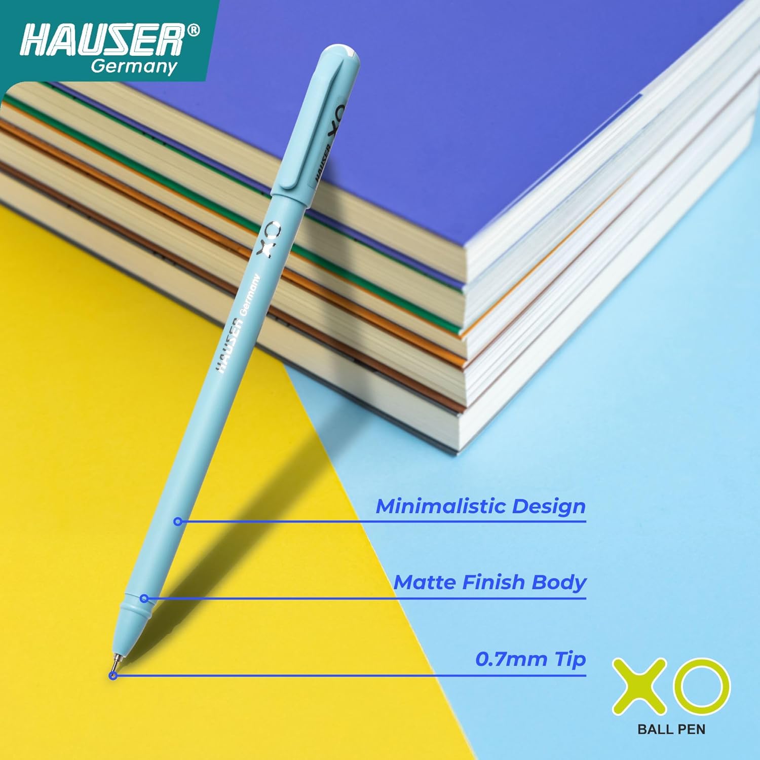 Hauser XO Ball Pen (Pack of 50), assorted