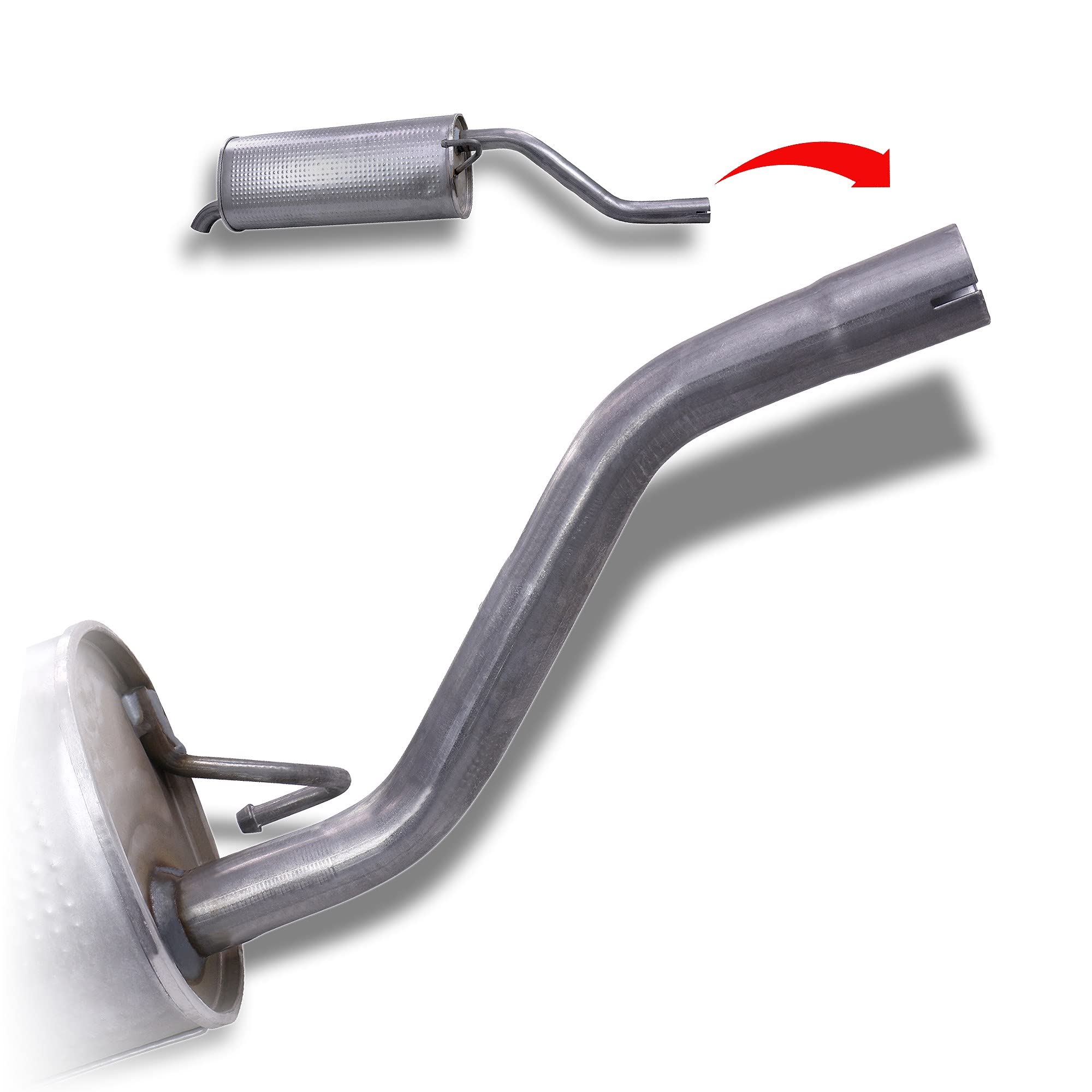 ATEC Germany 1x Silenziatore posteriore | Compatibile con: OPEL CORSA D, CORSA D Kasten/Schrägheck