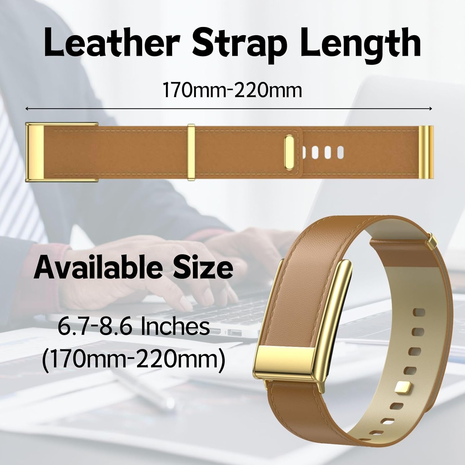 Vanet Leather Strap Compatible with Whoop 5.0 Bands One, MG Life and Peak, Top Grain Genuine Leather Strap Vintage Bands Compatible for Whoop 5.0 [Not for Gen 4]