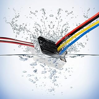 Radiolink CL9030 90A (2-4S) Brushed ESC Waterproof Built-in 5A BEC Selectable 5.5V/7.5V Electronic Speed Controller for RC Crawlers Tanks Cars Boats (XT60 Plug)