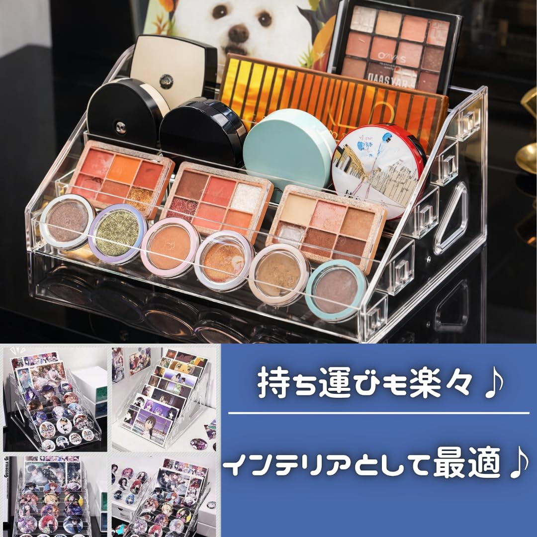 【kuronikuru】CDスタンド 卓上 CDラック 透明 アクリル製 ディスプレイ スタンド CD 飾る 収納 ラック おしゃれ 推し活 グッズ インテリア コレクション ホルダー 組み立て式 (3段) - 4