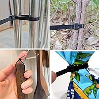 Vista 6 de Sujetacables negros de varios tamaños 4+6+8+10+12 pulgadas, 600 unidades, sujetacables de nailon de bloqueo automático multiusos, ataduras