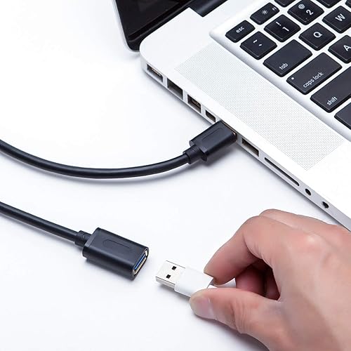 Vista 4 de Cable de extensión USB de 1 pie, repetidor USB 3.0 macho a hembra con amplificador de señal cable activo para impresoras, teclados, consola