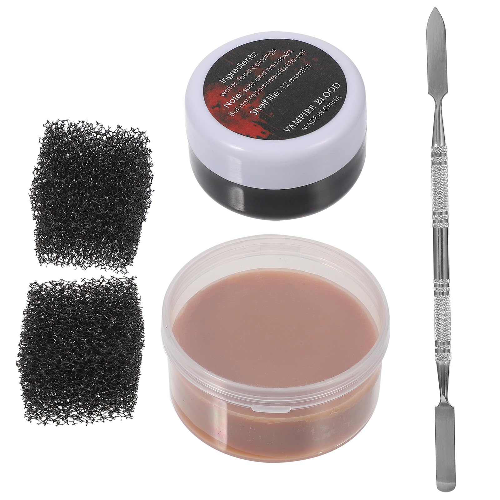 SUPVOX Juego de Maquillaje de Cicatrices Falsas Cera de Efectos Obsequios para Piel, Incluye Espátula, Adecuado para Fiestas de Halloween y Maquillaje Corporal, Kit Profesional