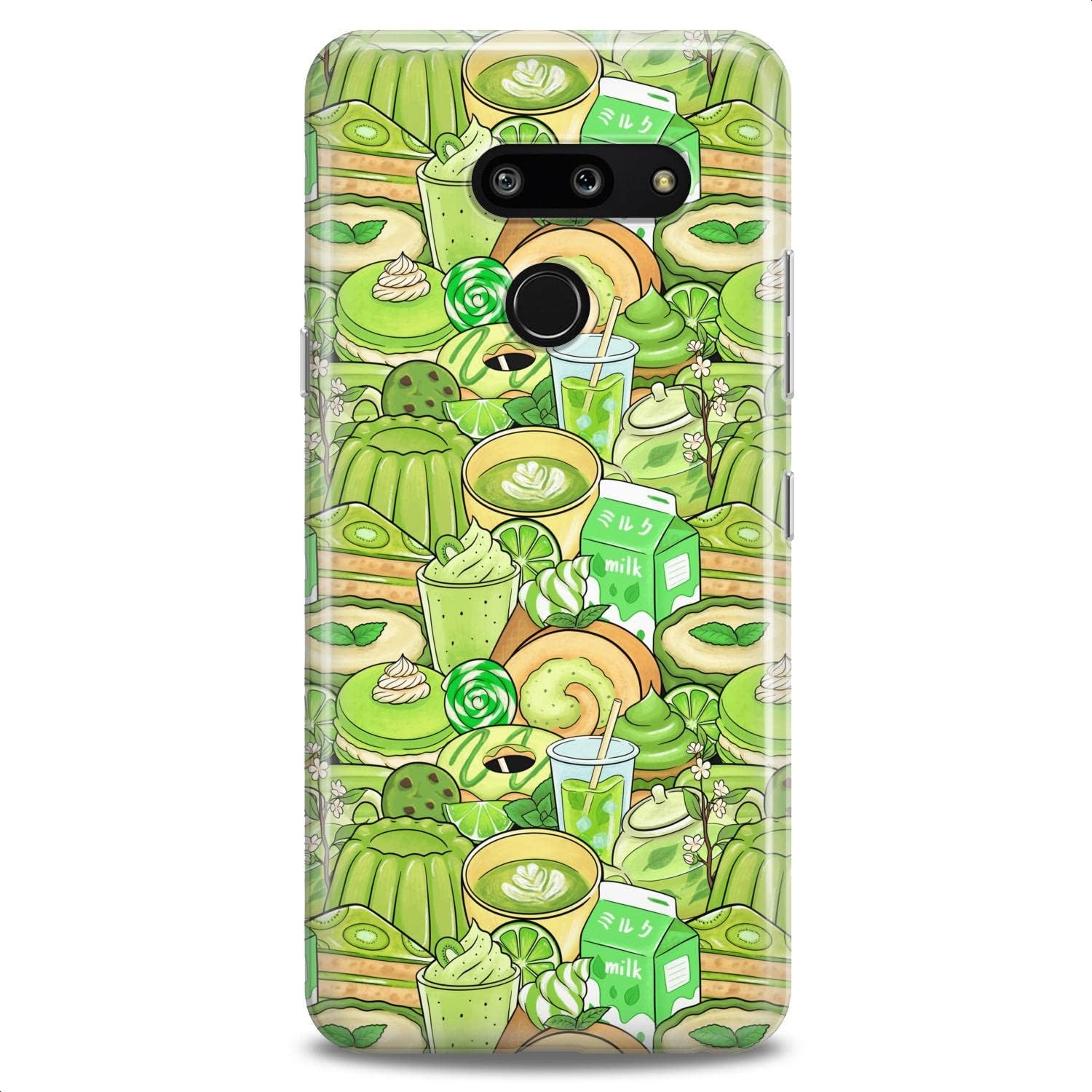TPU Case Replacement for LG Stylo 6 K61 K51S K42 K30 K20 Stylo 5 K40 K11 K10 K8 Lightweight Lime Japanese Food Flexible Silicone Clear Green Tea Design Matcha Slim fit Cute Soft Print image 3