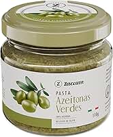 Zaccaron Pasta de Azeitonas Verdes 110g | Sabor Mediterrâneo Intenso | Textura Cremosa | Ideal para Massas, Pães e Molhos