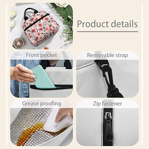 Vista 159 de doginthehole Bolsa de almuerzo portátil de teñido anudado azul, bolsa de almuerzo, organizador reutilizable, hielera para adultos, al aire libre