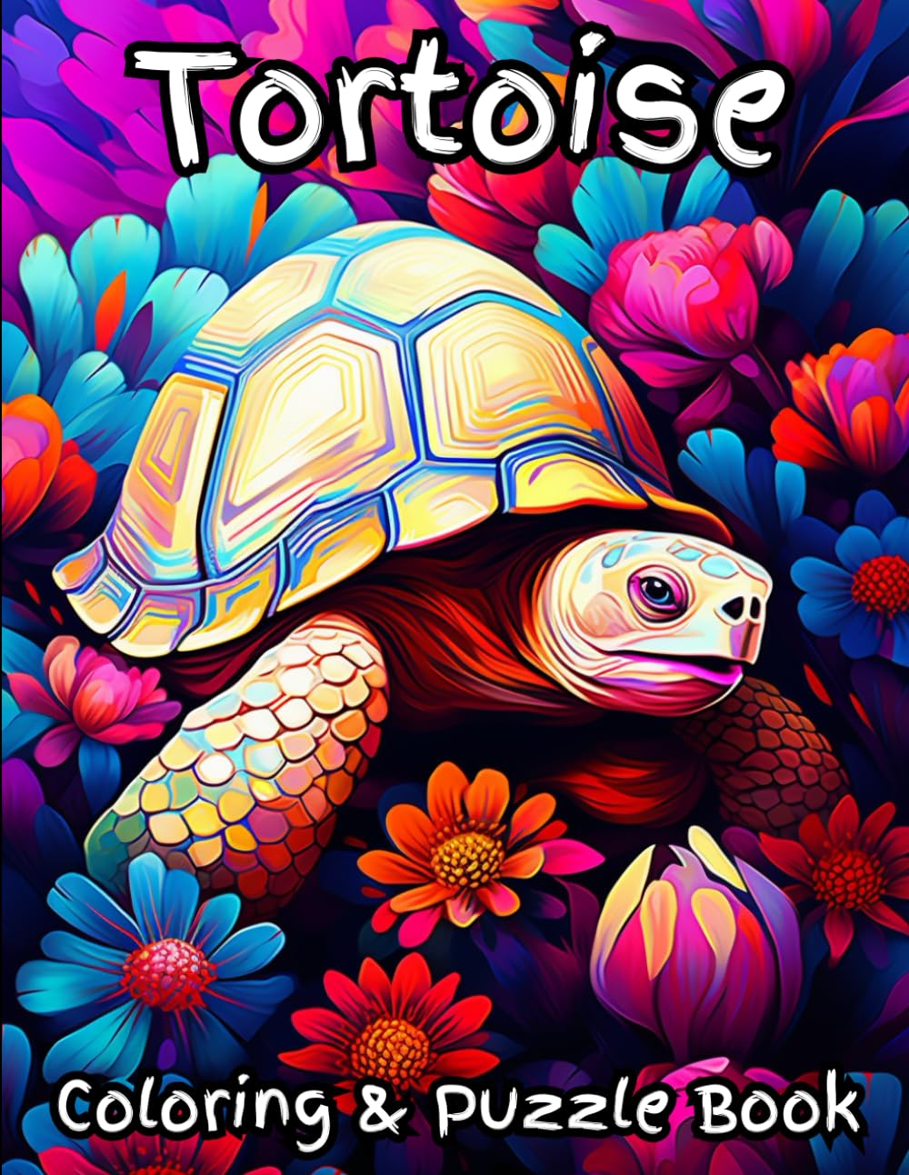 Tortoise Coloring & Puzzle Book: Activities for Kids