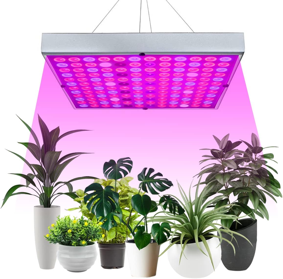 Juhefa LED Grow Lights, Full Spectrum Grow Lamp with IR & UV LED Plant Lights for Indoor Plants,Micro Greens, Clones, Succulents, Seedlings, Panel Size 9.9x9.9 inch