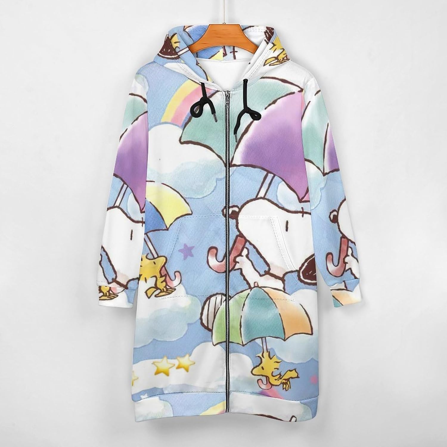 スヌーピー トップス パーカー レディース アウター ビック シルエット オーバー サイズ ロング ワンピース 長袖 アウター トレ