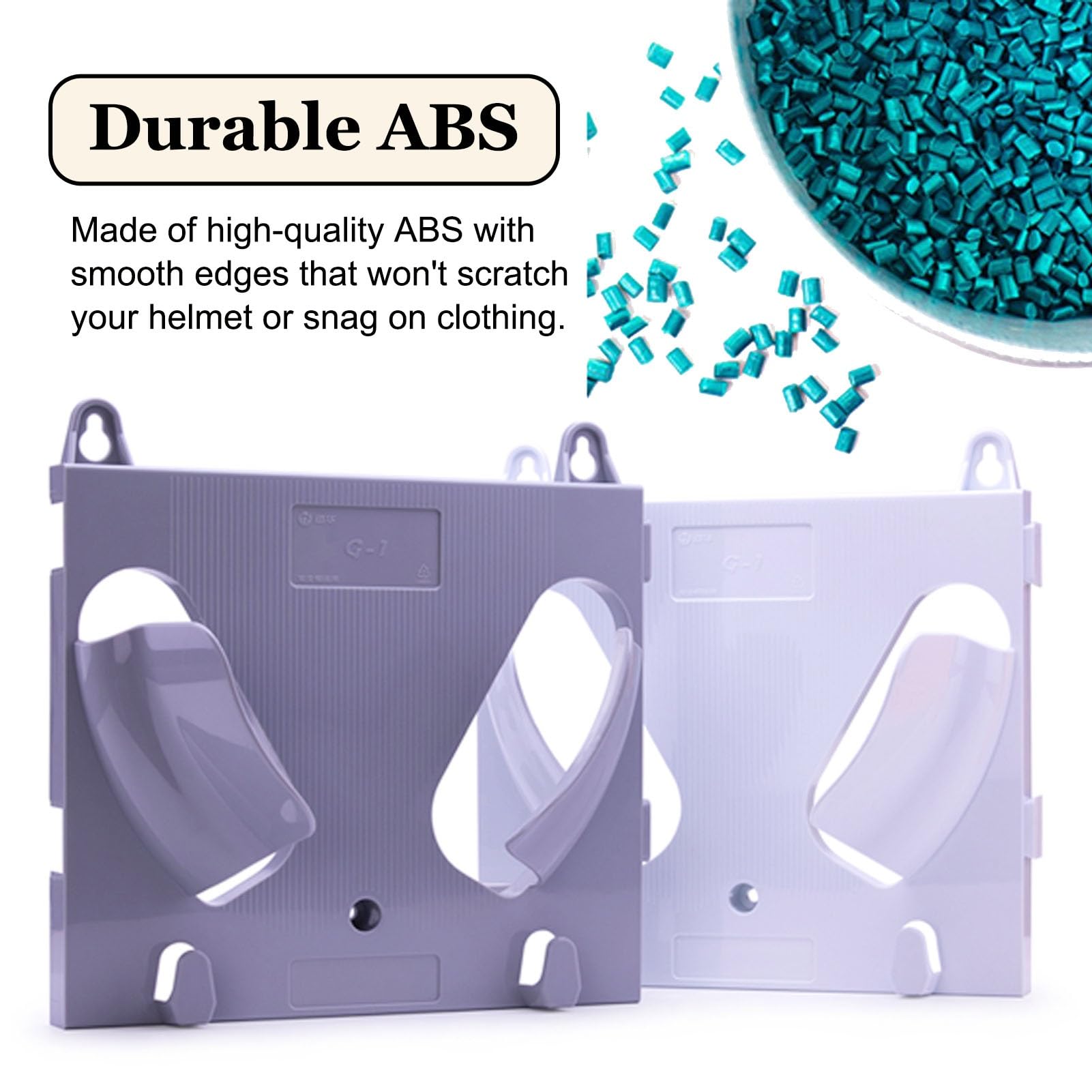 Soporte para Casco de Seguridad Soporte Empalmable para Casco Sin Taladrar, Organizador para Casco de Construcción, Soporte para Casco para Oficina en Casa, Ahorra Espacio(White,20pcs)