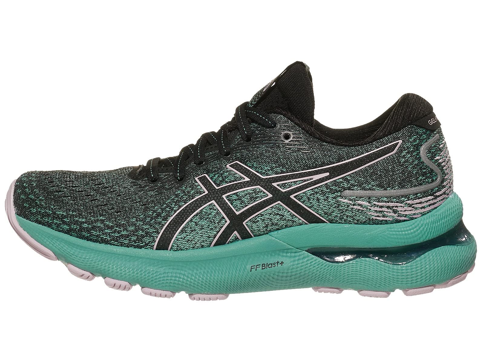 ASICS Gel Nimbus 24, Zapatillas de Running Mujeres, Negro/Plateado, 43.5 EU