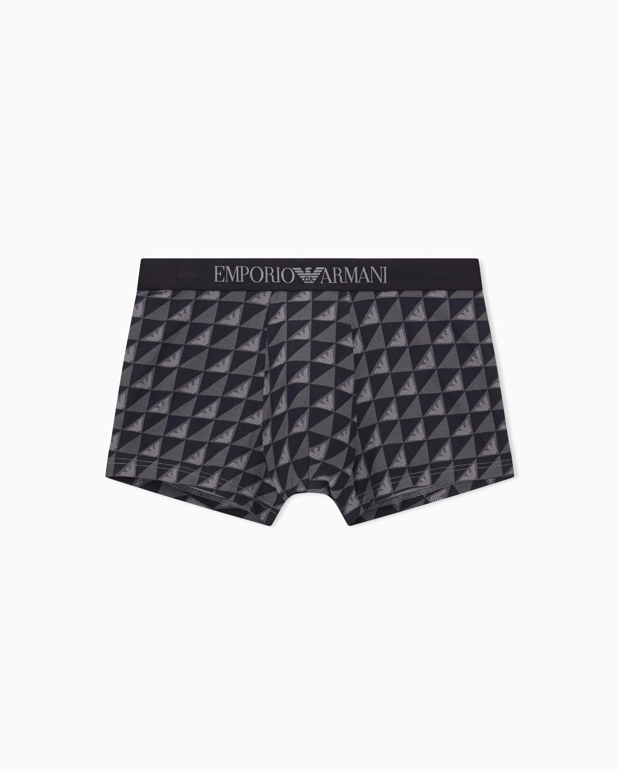 Emporio Armani Man's Classic Pattern Mix Trunk Black XXL