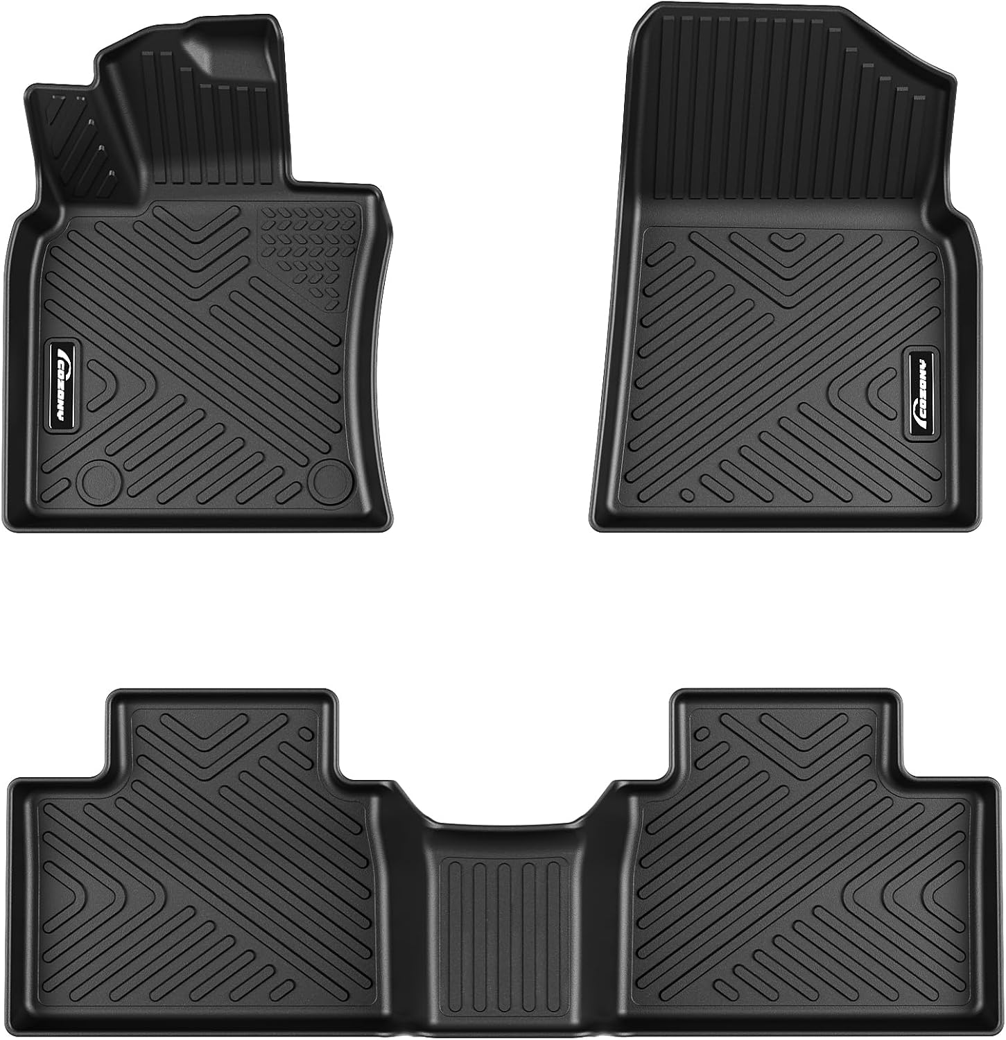 GarveeTech Floor Mats for Toyota Camry 2012 2013 2014 2015 2016 2017, All Weather Car Floor Mats Fit Front 1st & 2nd Row, Black