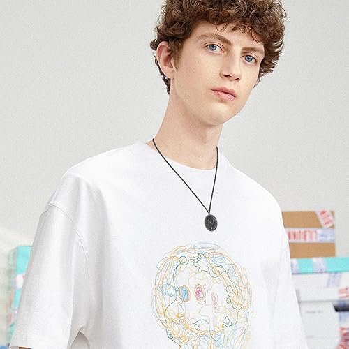 Vista 364 de Collar con colgante de plata de ley 925 con medalla de San Patrón, joyería religiosa para hombres y mujeres, con cadena de acero inoxidable 316L