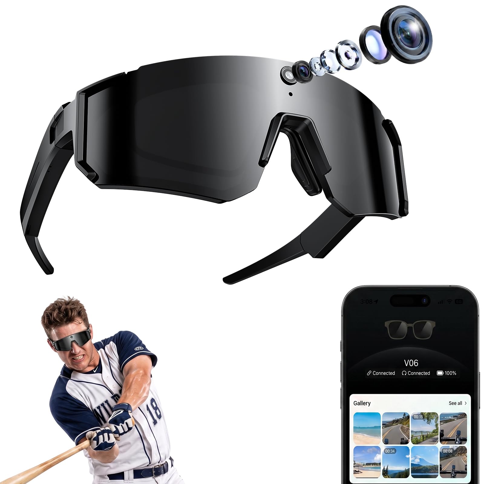 Photo 1 of FITN AI Smart Glasses with Camera