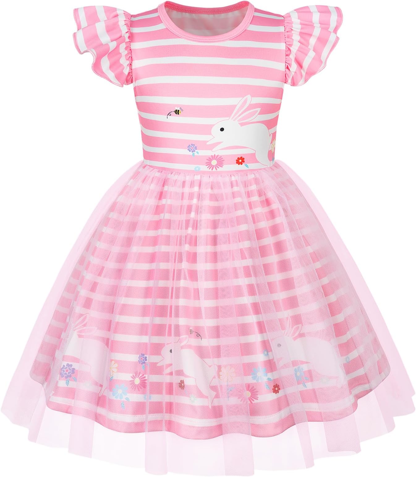 Toddler Tulle Dress Unicorn Outfit Ruffle Sleeve Birthday Holiday Clothes Girls Mermaid Causal Tutu Skirts