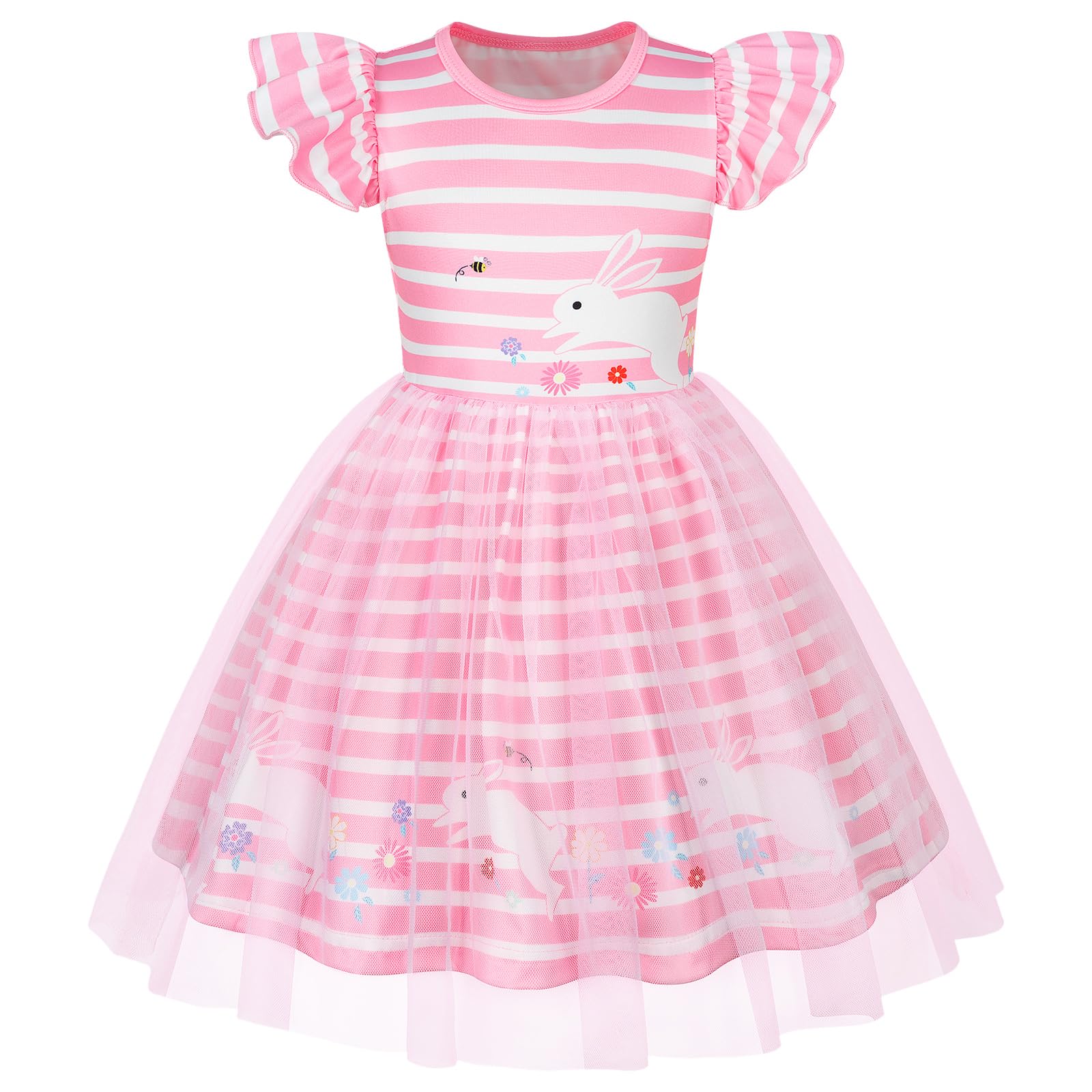 Toddler Tulle Dress Unicorn Outfit Ruffle Sleeve Birthday Holiday Clothes Girls Mermaid Causal Tutu Skirts