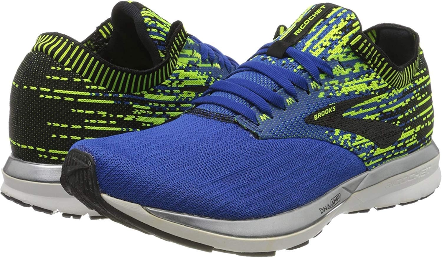 Brooks Mens Ricochet Running Shoe 8.5 Blue/Nightlife/Black