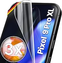 UTECTION 3X Schutzfolie für Google Pixel 9 PRO XL - Fingerabdruck kompatibel - Premium Folie KEIN Glas - Hüllenfreundlich - Anti Kratzer Displayschutzfolie Ultra Clear - Schutz Displayfolie