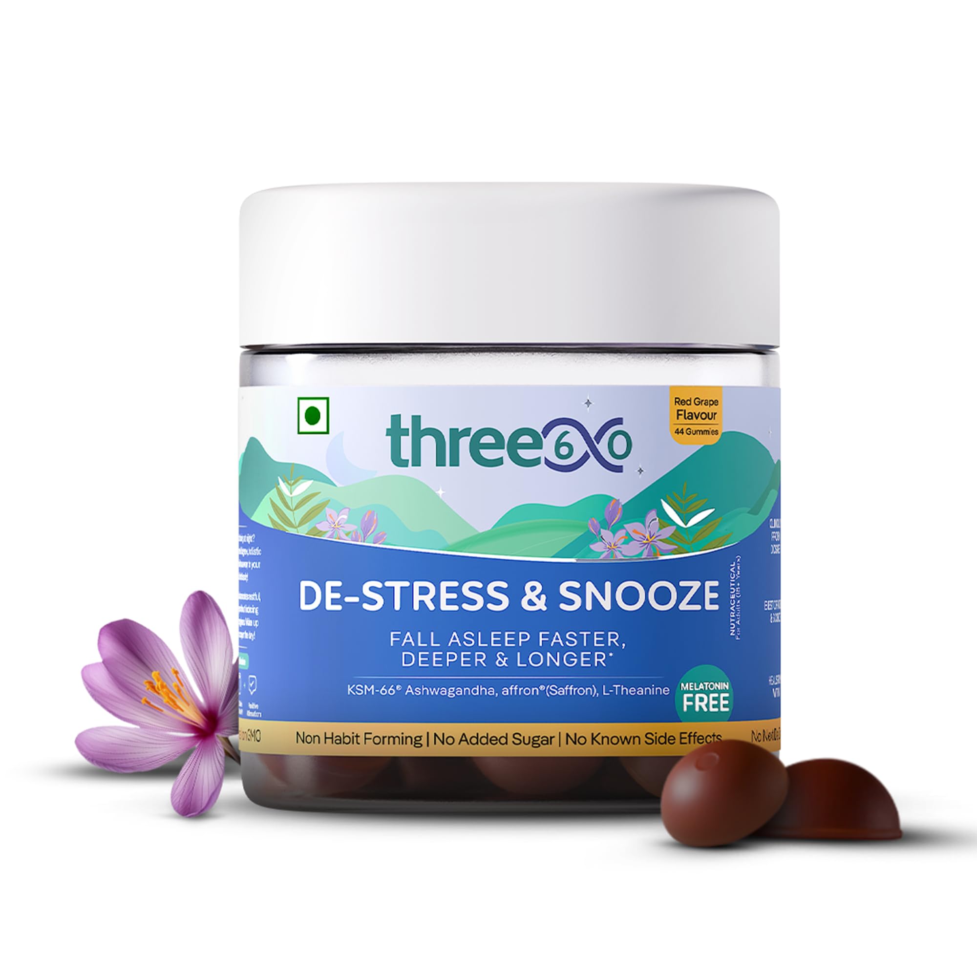three60 SOUND SLEEP Gummies | Sleep Faster, Longer, and Deeper | Ashwagandha KSM-66, affron (Saffron), L- Theanine | Activates Natural Melatonin Production | 22 Sleep Gummies (B0CTSXHFVQ) Amazon Price History, Amazon Price Tracker