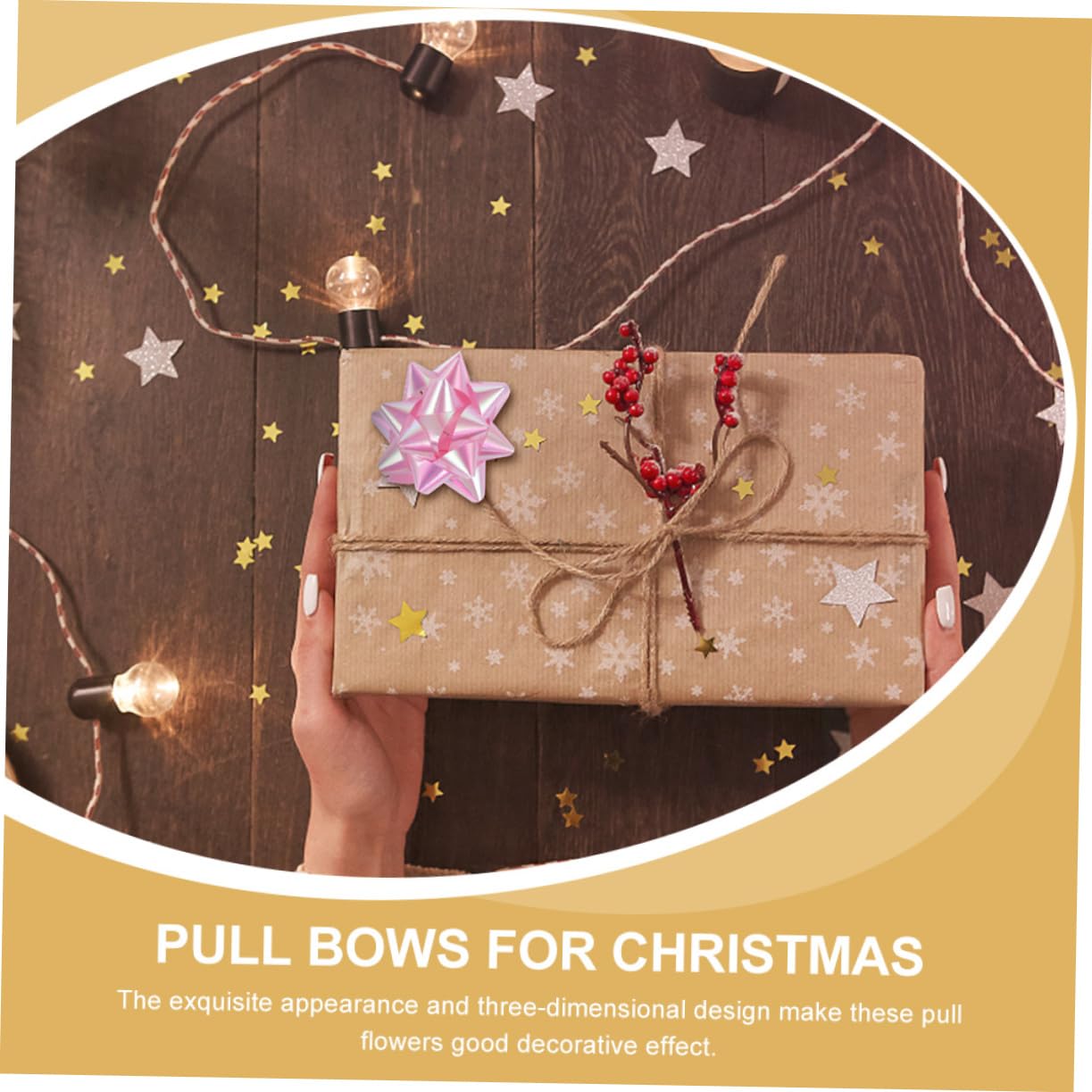 SOLUSTRE 150pezzi Fiocchi Decorativi Nastro Per Regali Con Design Fiori Per Decorazioni Festive e Incarti Facili Da Utilizzare e Realizzati Sicuro