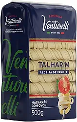Massa Tipo Caseira Talharim Famiglia Venturelli 500g - Feita sem processo de fritura
