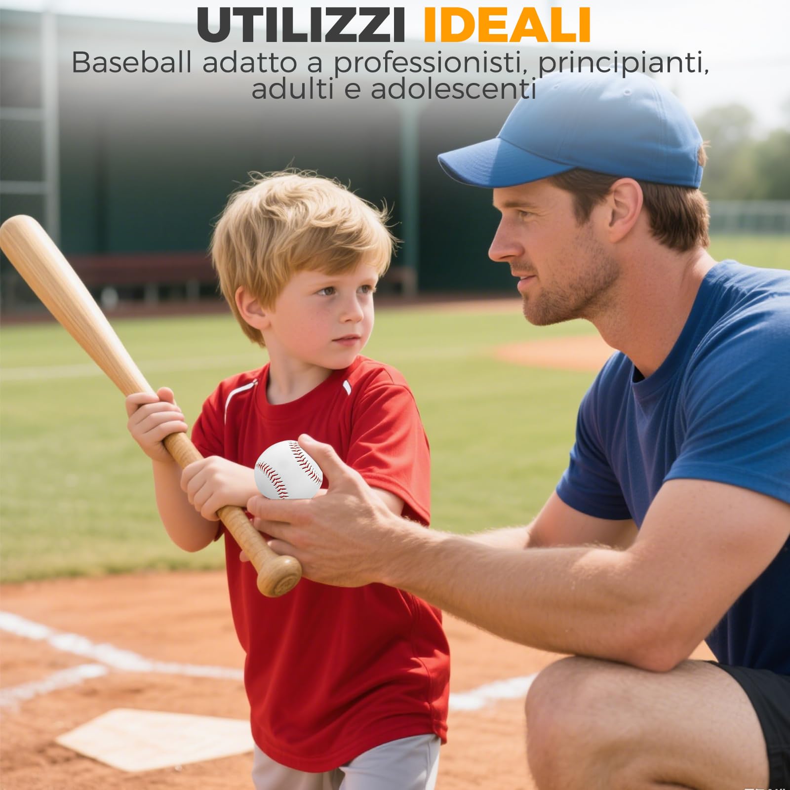 LeapBeast Palle da Baseball, Baseball Morbida/Duro, 9" Pollici Fatti a Mano da Baseballs in PVC in Gomma Morbida Softball per Allenamento Esercizio Gioventù Principiante