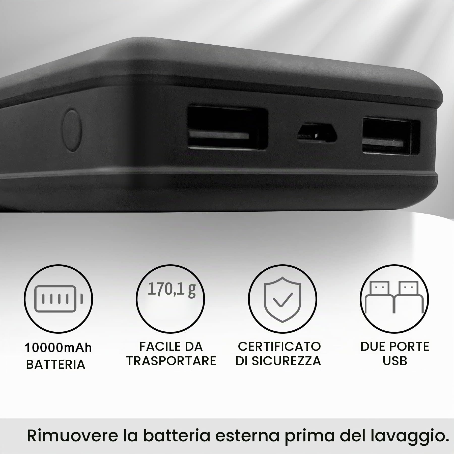 Loowoko Gilet riscaldato Donna con batteria 10000mAh, giubbotto riscaldato leggero 3 livelli di calore + 4 zone di riscaldamento, Per lavoro all'aperto, ciclismo, moto e sci