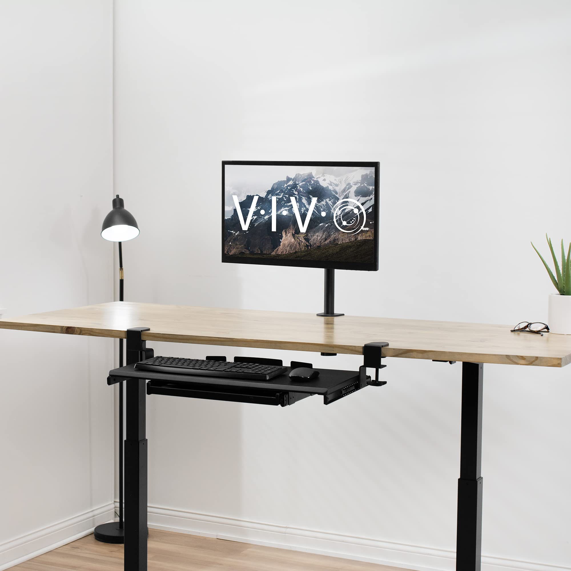 VIVO Large Keyboard Tray Under Desk Pull Out Platform with Pencil