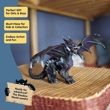 Schleich Eldrador - Shadow Dragon Toy Figurine - Kids Ages 7+ | 70152