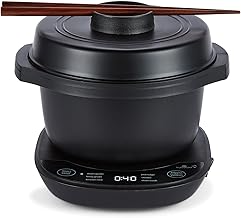 Yum Asia Kotori Donburi Mini Rice Cooker with Advanced Fuzzy Logic, Ninja Ceramic Bowl (1 Cup, 0.18L), 3 Rice Functions, 3 Functions Multicooker, LED Indicator, 220-240V (Anthracite/Black)