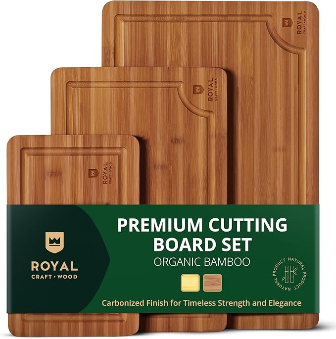 ROYAL CRAFT WOOD Premium Cutting Board Set