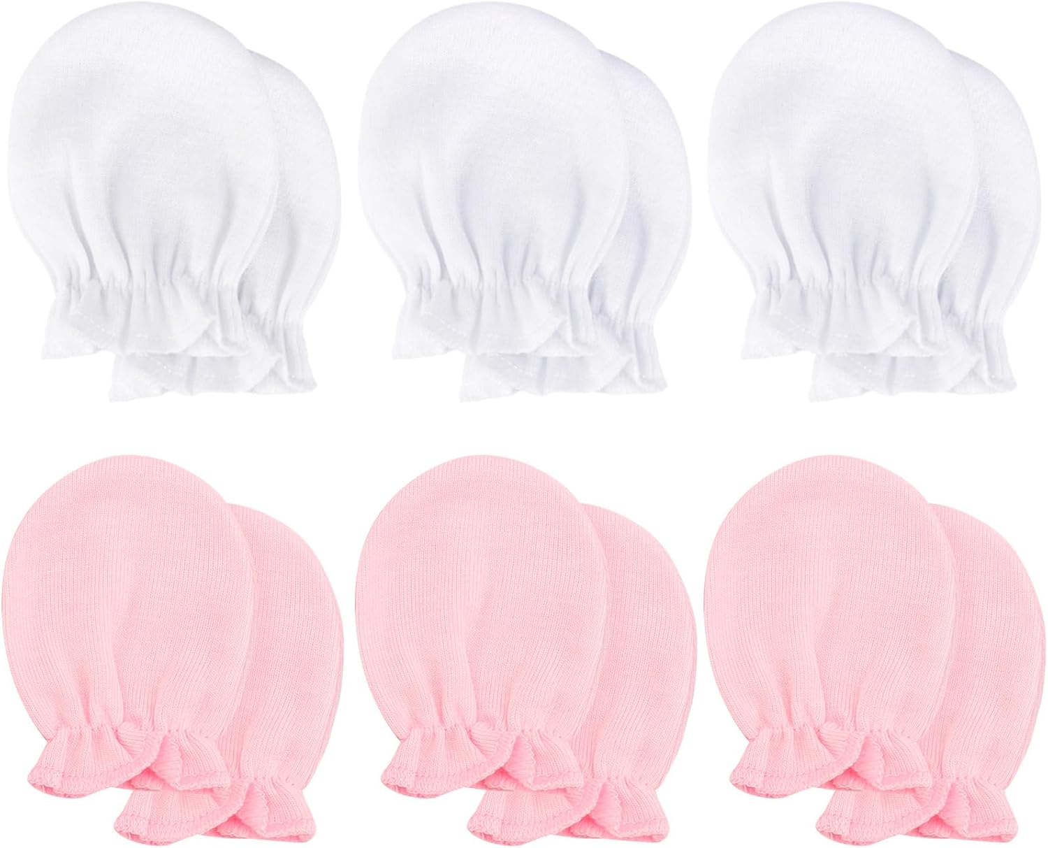 BQUBO Baby Mittens No Scratch Cotton Newborn Infant Glove Soft Skin-friendly Gloves Mittens for 0-6 Months Baby Girl Boy