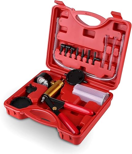 Kit de prueba de purga al vacío, herramienta de prueba de bomba de presión de vacío de mano, probador de purga de frenos de mano para motocicleta