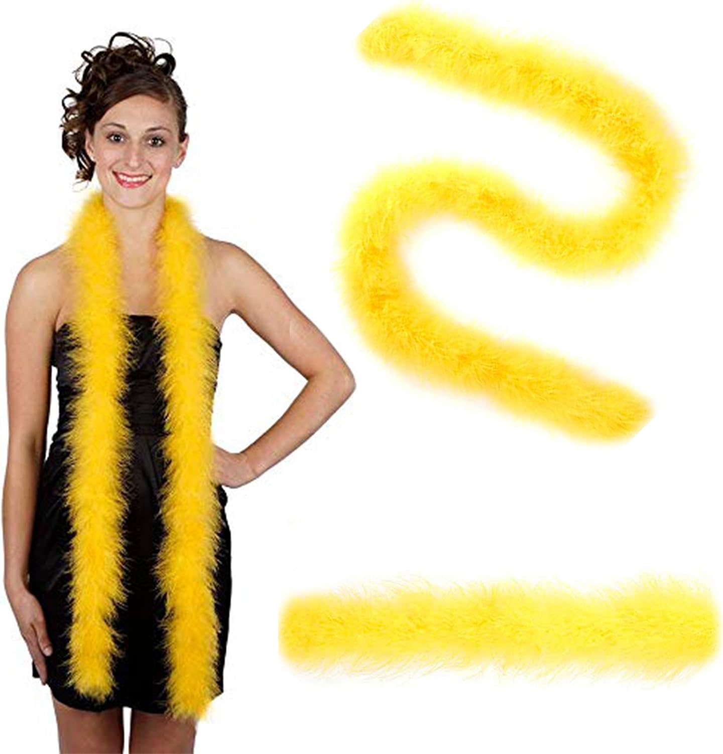 ZUCKER - 2 Yard Marabou Feather Boa - Solid Colored Costume Boa - Soft Craft Boa - Heavyweight 3” Cosplay Boa