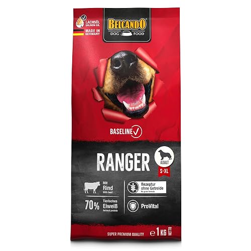 BELCANDO Baseline Ranger [1kg] Pienso seco sin Cereales para Perros Adultos