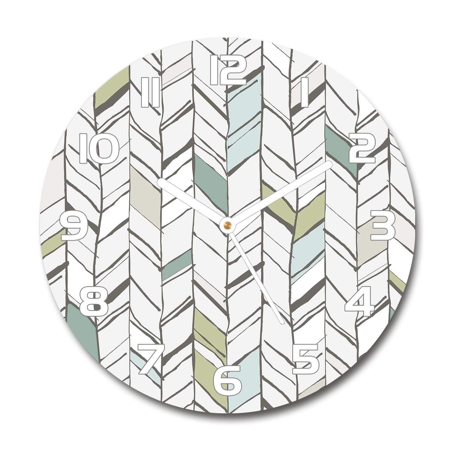 Horloge en verre rond 30cm sans bruit finis les tics-tacs stressants