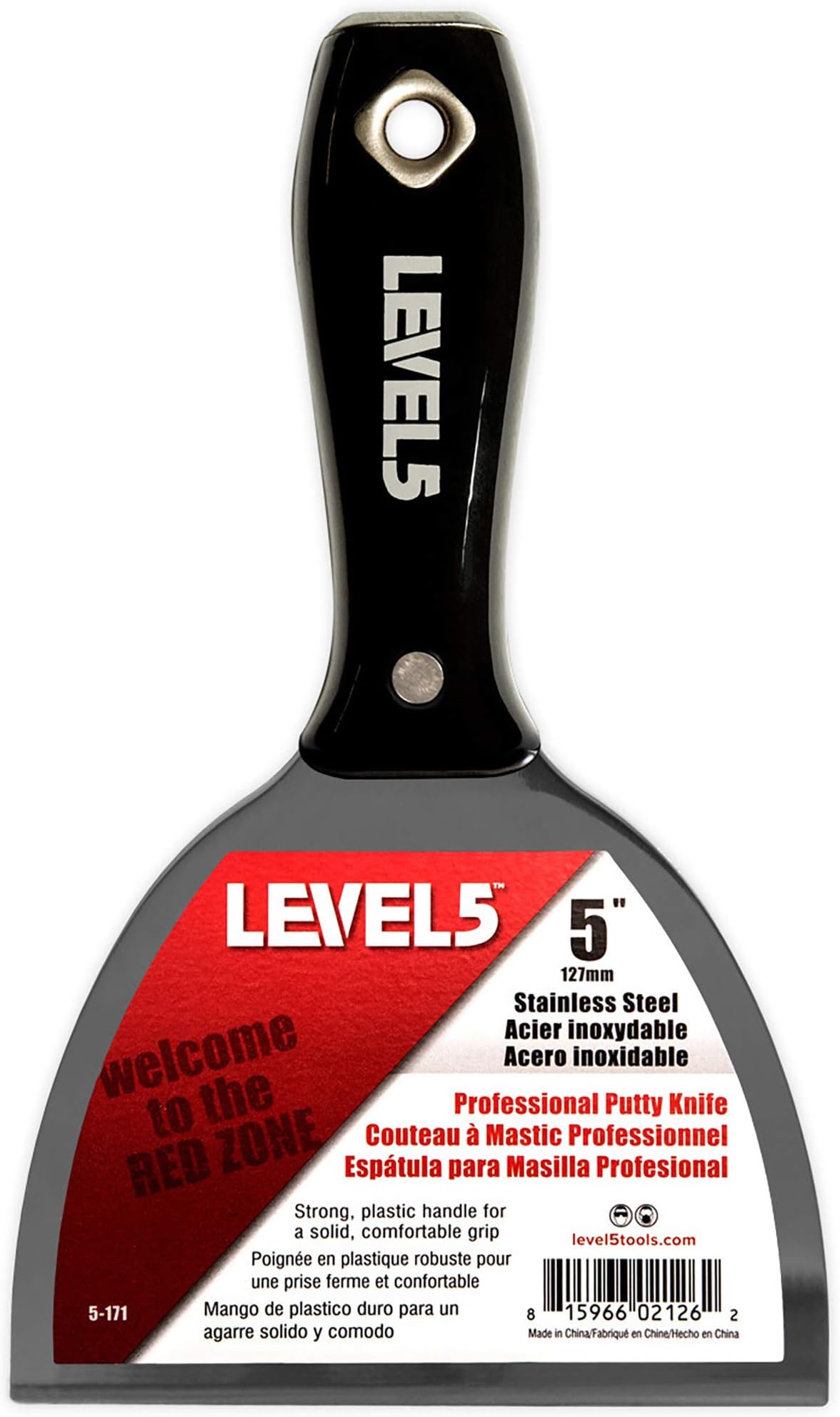 Level 5 Tools 5-172 Putty Knife,SS,Nylon Handle,6"