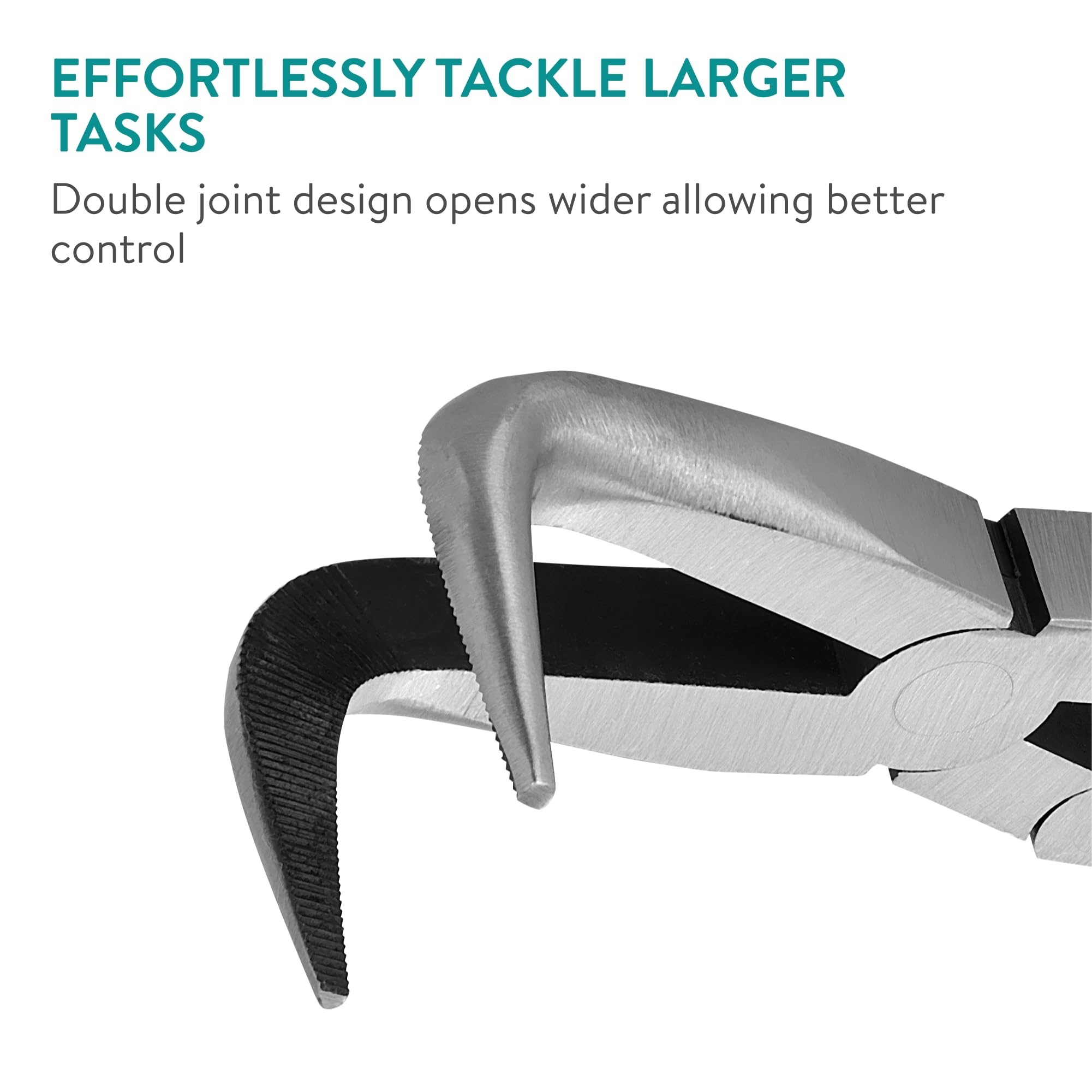 Limontek 6-Piece Long Needle Nose Pliers Set - 11" Long Reach, 90 & 45 Bent Nose, Circle Nose