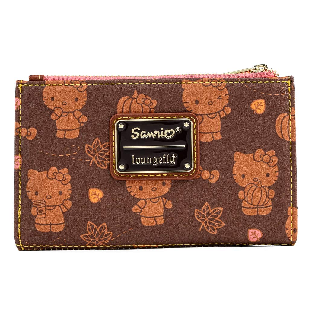 LoungeflyHello Kitty Pumpkin Spice All Over Print Flap Wallet