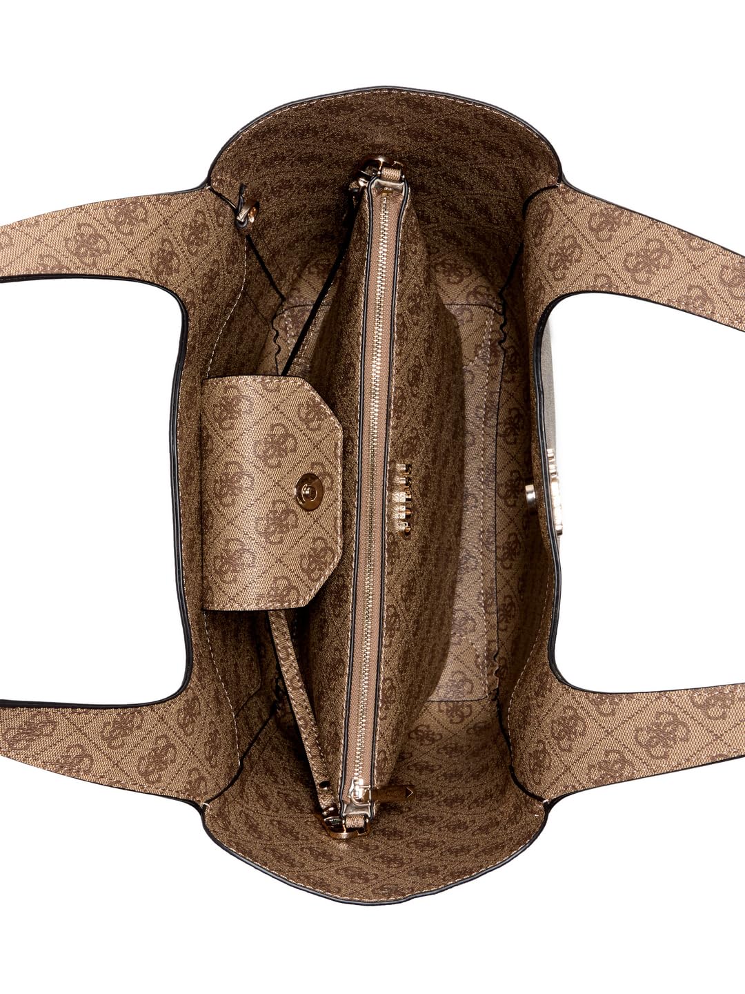 GUESS Calista 2 in 1 Tote Latte Logo