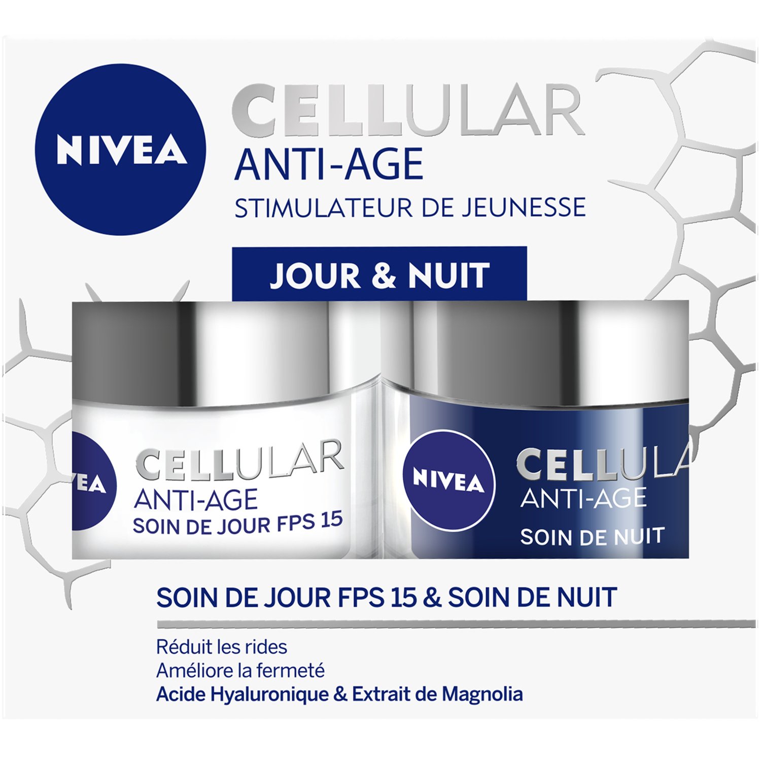 Conjunto de guardería y cuidado de la noche 2x50 ml Nivea contra el envejecimiento celular