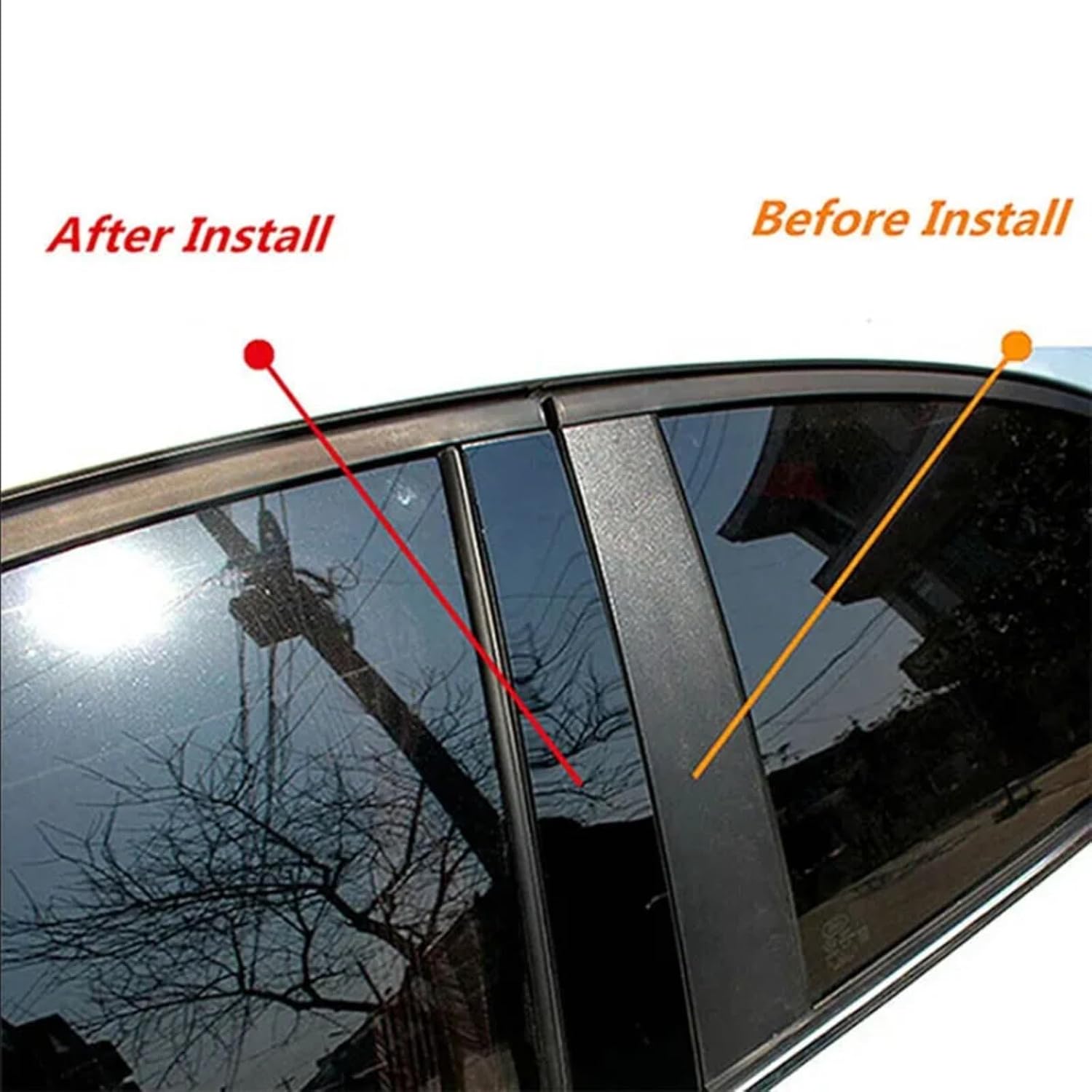 Amazon.com: Rvinyl Pillar Post Window Trim Compatible with Mitsubishi  Lancer 2008-2017 (Sedan) - Gloss (Black) : Automotive